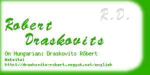 robert draskovits business card