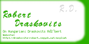 robert draskovits business card